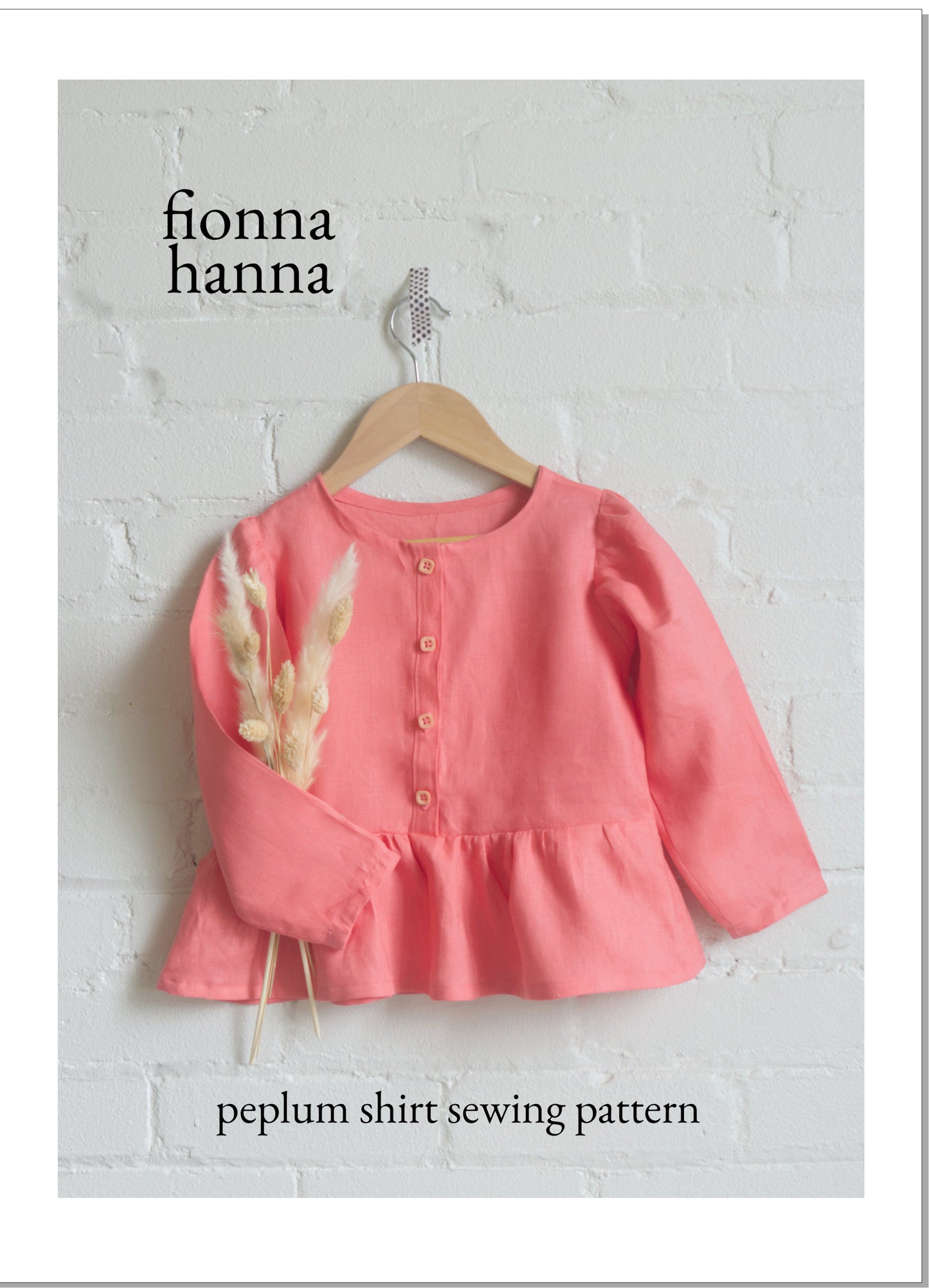 girls peplum shirt sewing pattern