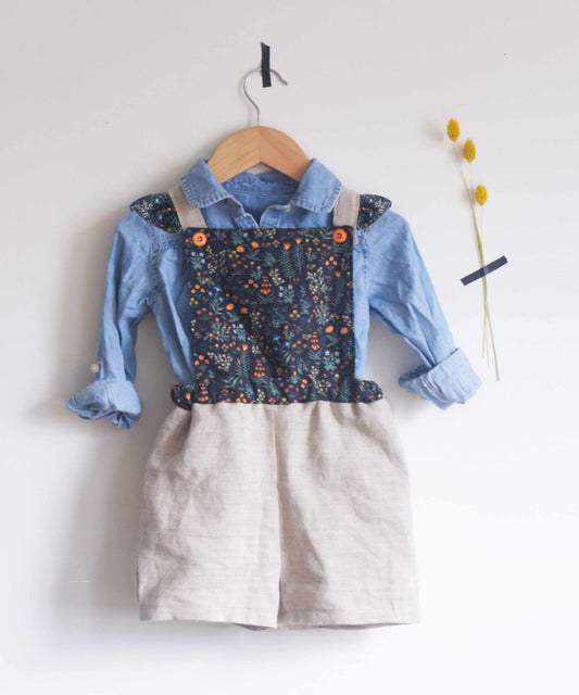 kids romper with ruffles on straps