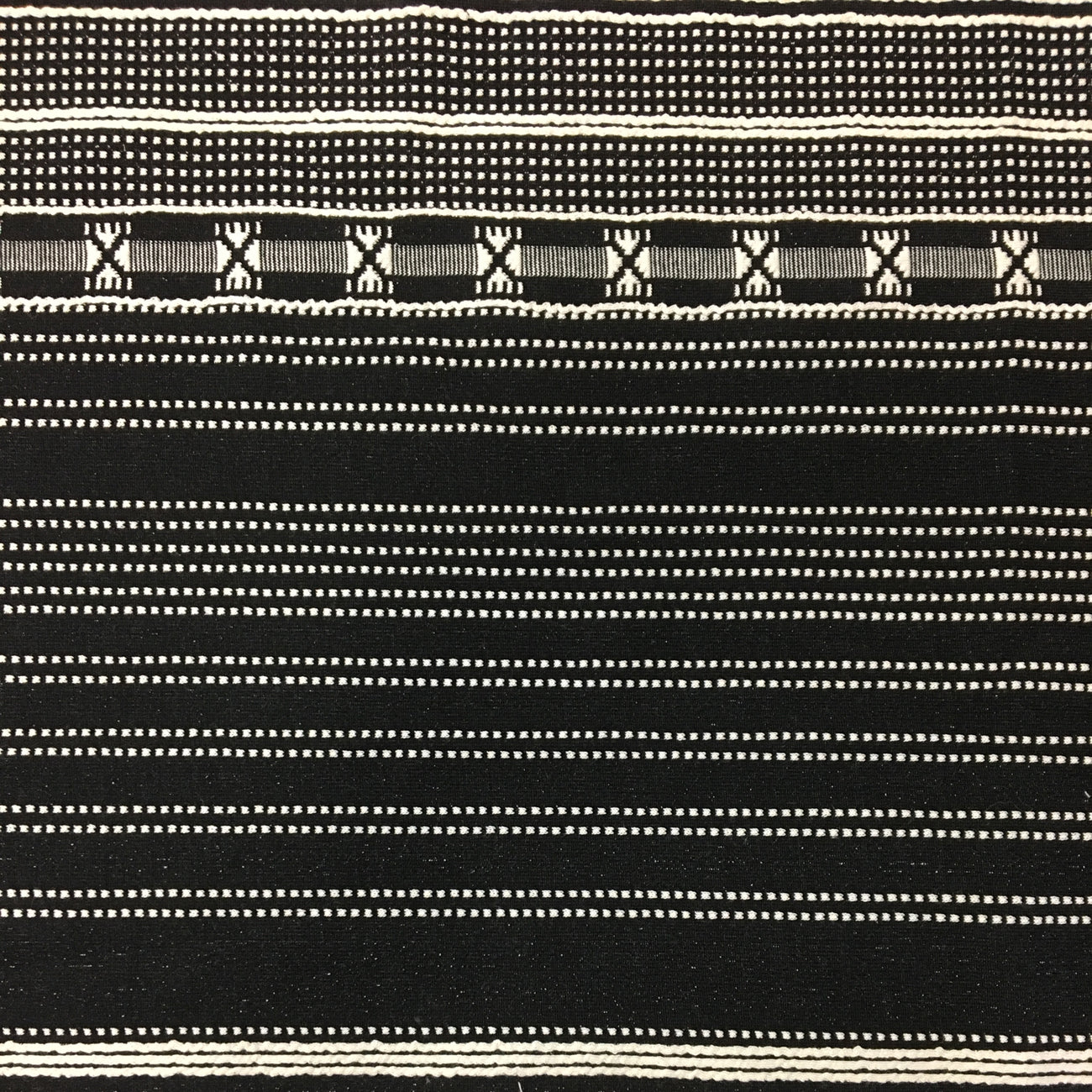 black and white knit fabric