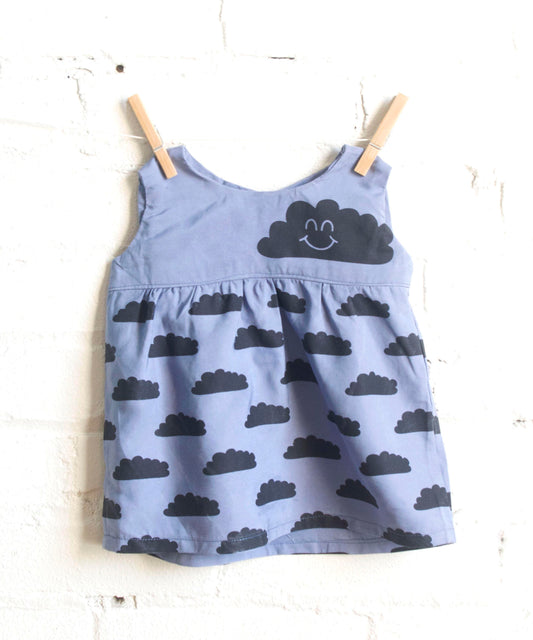 girls cloud dress in blue