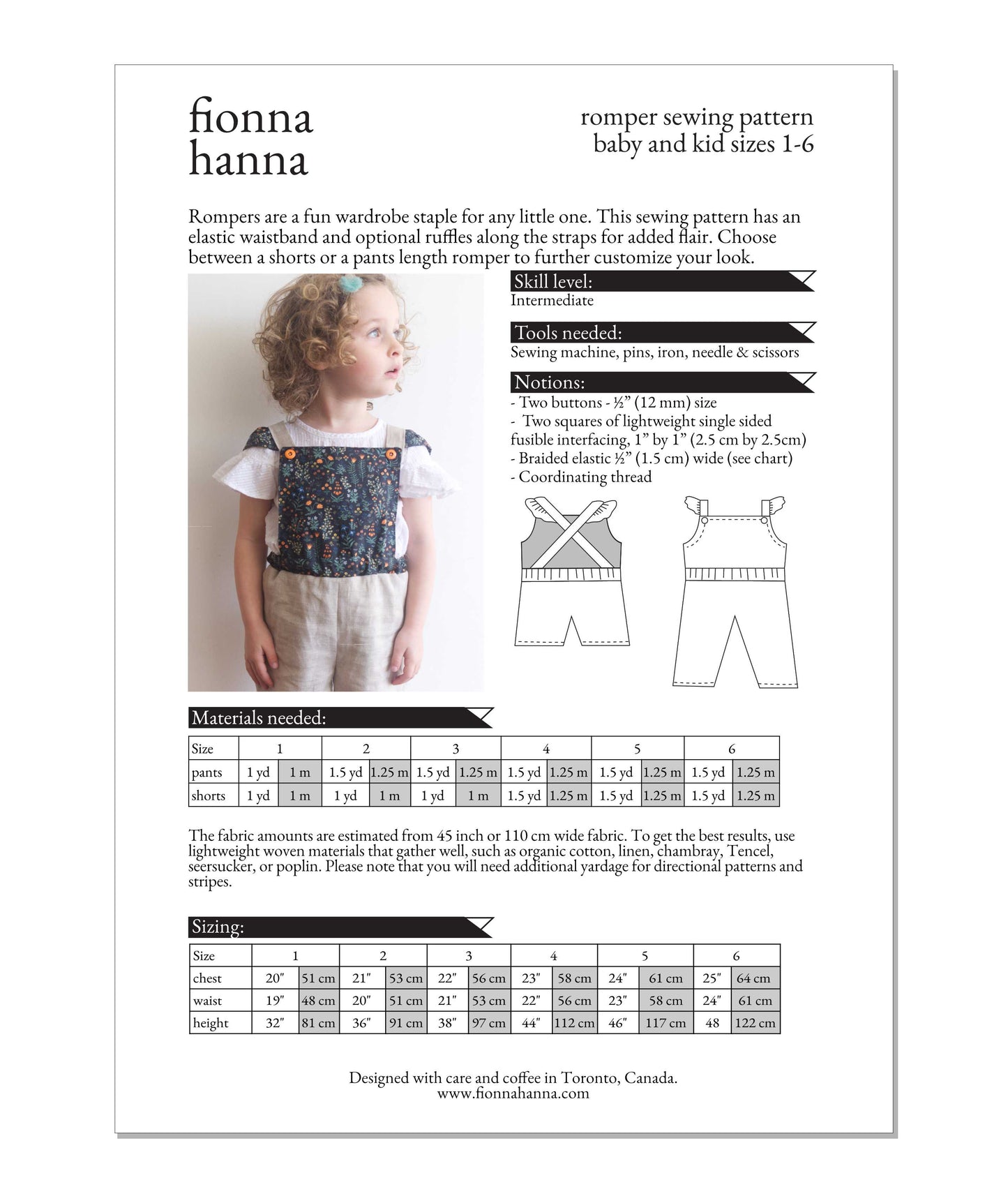 Ruffle Romper Sewing Pattern