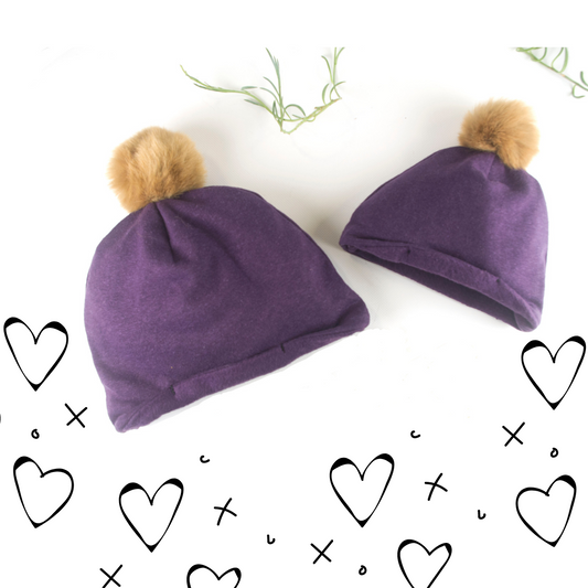 Make a hat set for Valentine's Day