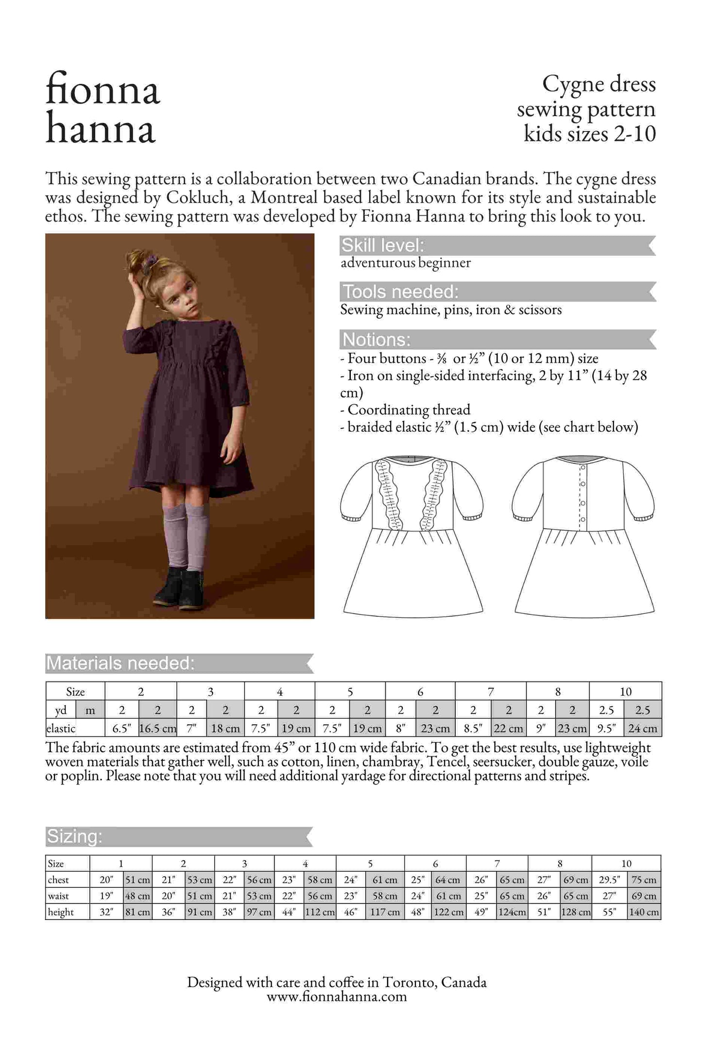 Cygne Dress Pattern