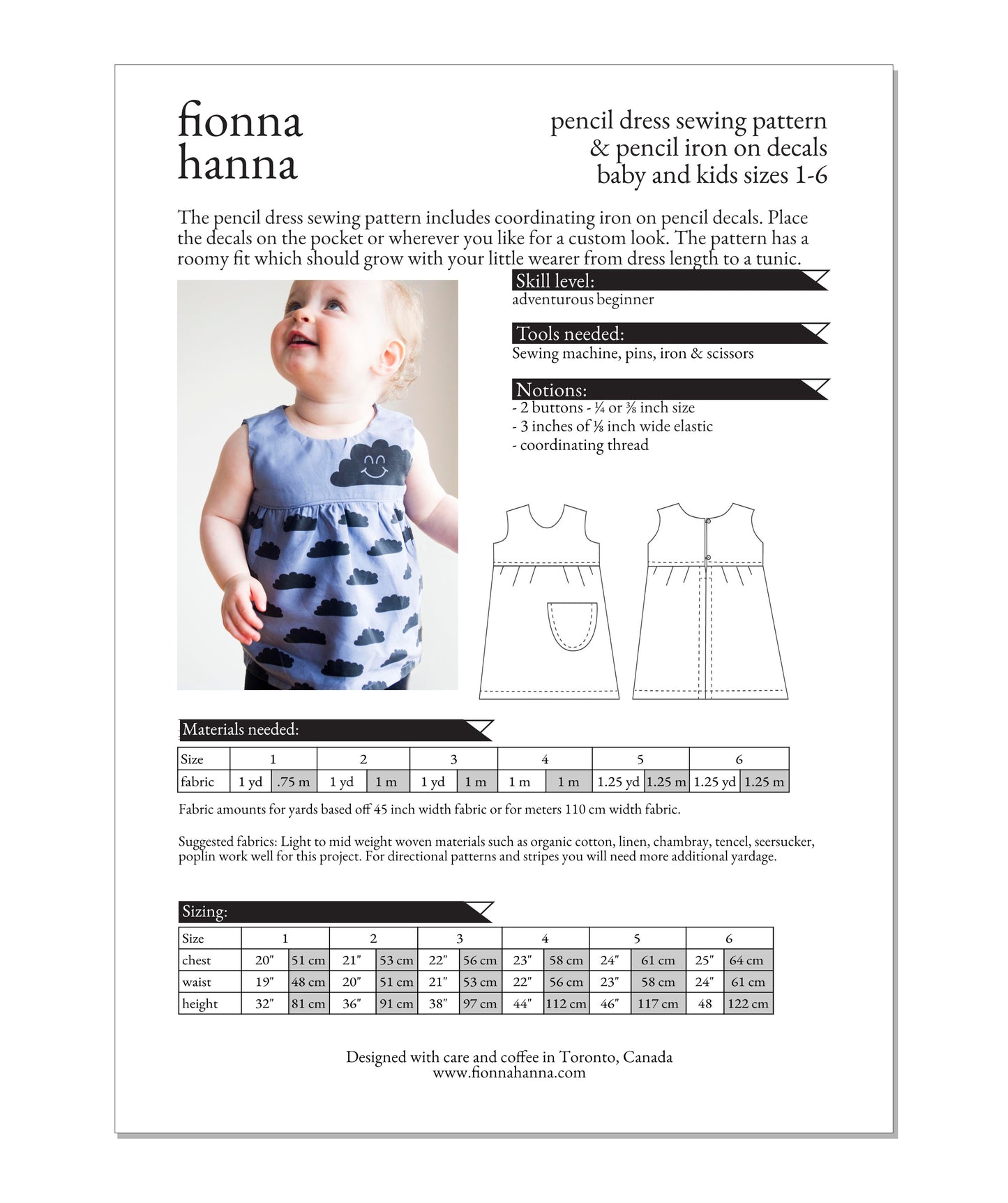 Pencil Dress PDF Digital Sewing Pattern