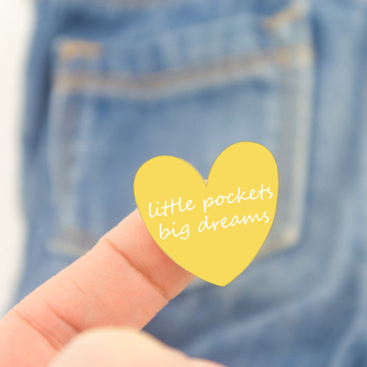 Little Pockets Big Dreams Iron on Decals