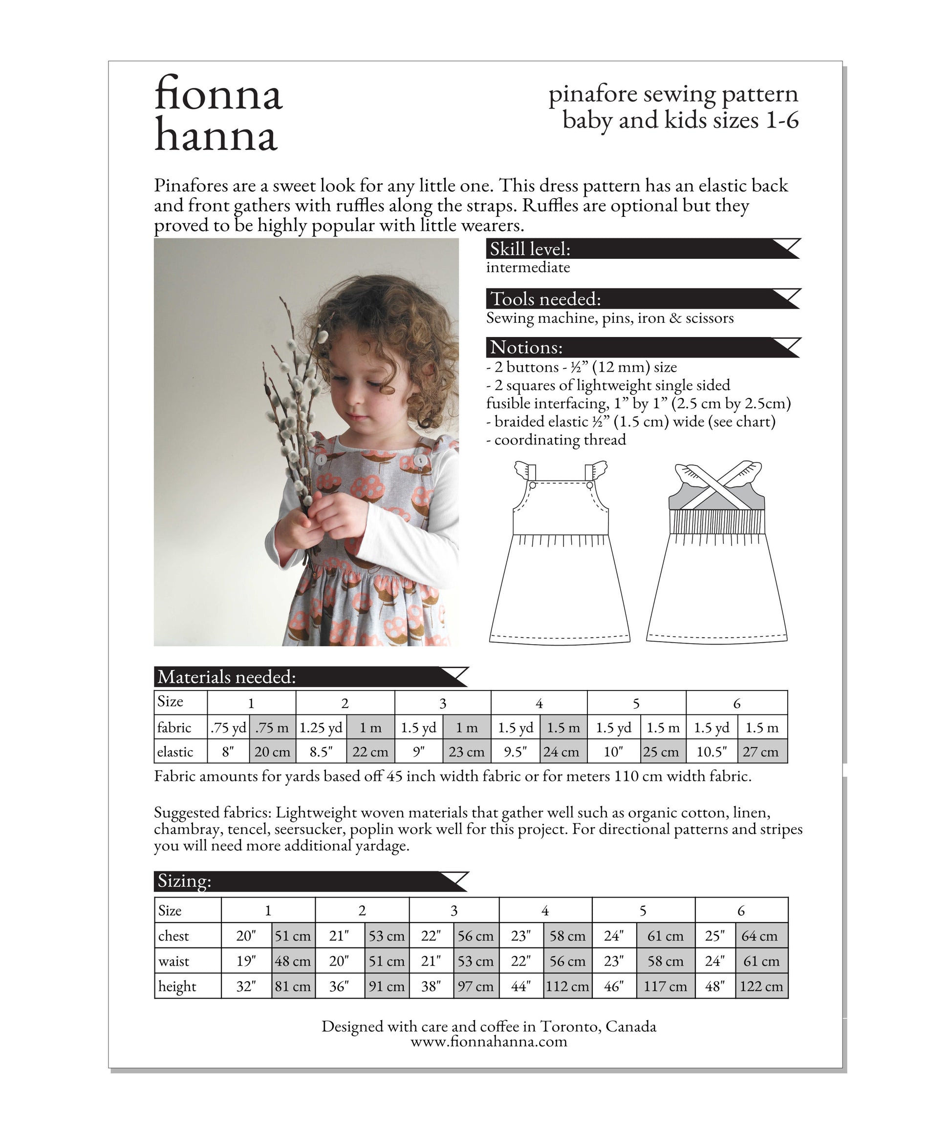Pinafore Dress Sewing Pattern fionnahanna Pinafore Dress Sewing Pattern fionnahanna