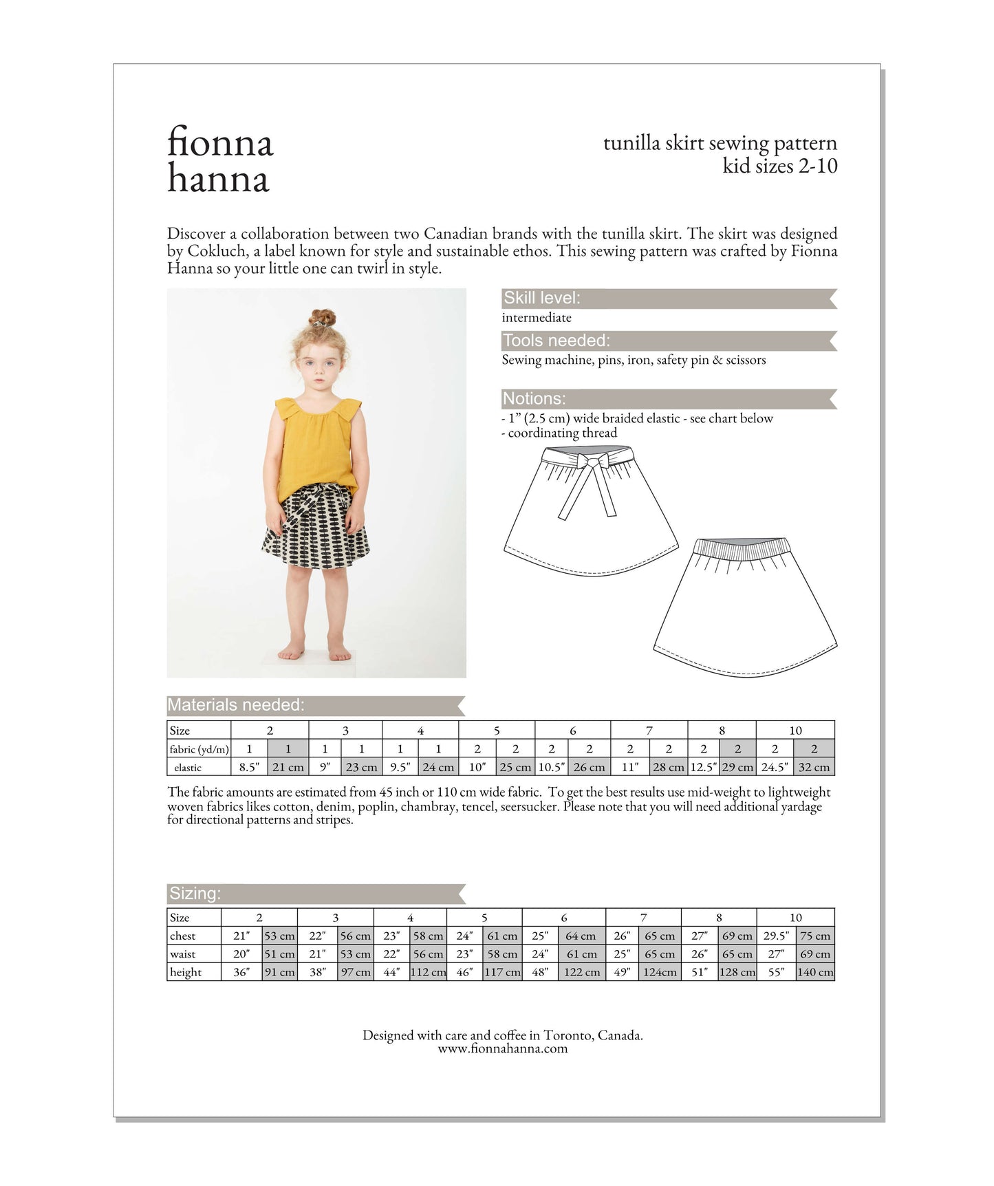 Tunilla Skirt Sewing Pattern