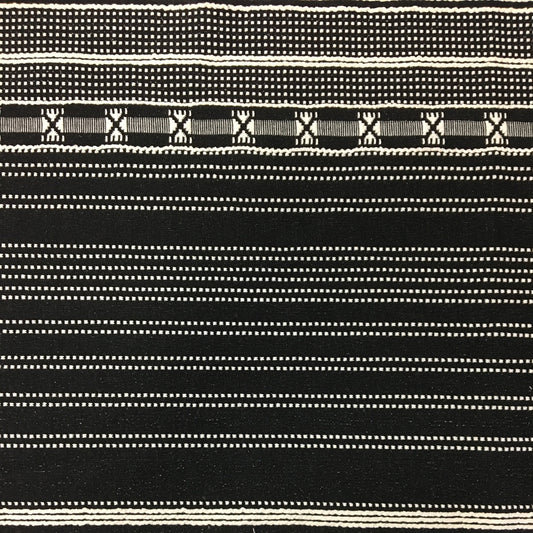 black and white knit fabric